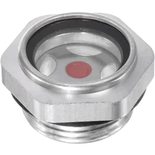 sourcing map Luftkompressor Ölstandanzeige Schauglas G1 23mm Flüssigkeitsanzeiger Fenster