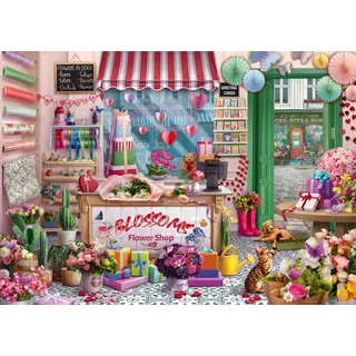 Ravensburger Puzzle 12001727 - Der kleine Blumenladen - liebevoll illustriertes Puzzle, für Blumen-Freunde ab 14 Jahren