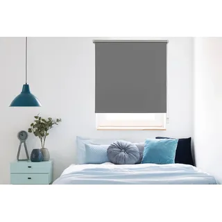mydeco Seitenzugrollo "Thermo Win Rollo" verdunkelnd mit Bohren freihängend ab Länge120, grau, weiß