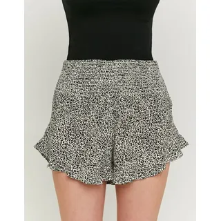 Shorts TALLY WEIJL "SSHVIMONI", Damen, Gr. 40, N-Gr, grau (multi color 3), Web, Obermaterial: 100% Viskose, gemustert, kurz, Hosen Shorts, Viskose, ausgestellt