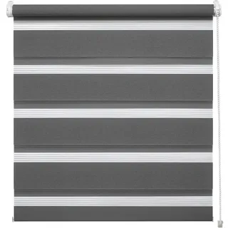 GARDINIA Doppelrollo Duo Klemmrollo 100 x 150 cm grau