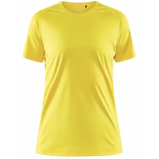 Craft CORE Unify Training Tee | Damen Sportshirt XS | Citrus | Activewear für Damen aus recyceltem Polyester | Geschwungene Seitennähte | Quick Dry Tshirt Damen | Funktionsshirt damentop