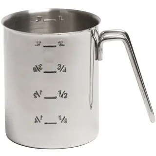 APS 30045 Messbecher, Ø 10 cm, Höhe 14 cm, 1 Liter, Edelstahl, Maßskalierung außen