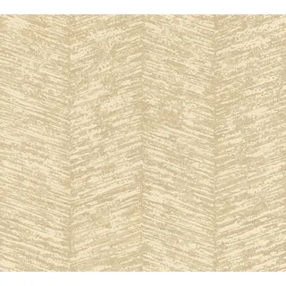 A.S. Création Vliestapete Geometrisch Glänzend Strukturiert Elfenbein Beige FSC®