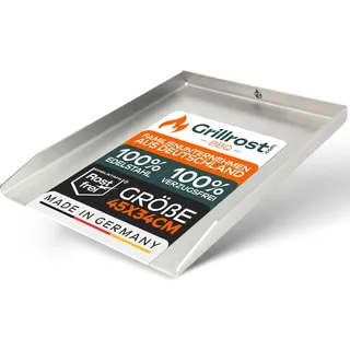 Edelstahl Grillplatte - Plancha 43,5 x 33cm - für Broil King Baron - Silber