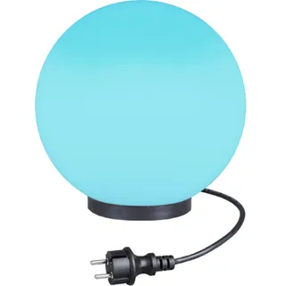 Kugelleuchte Kugellampe RGB Außenleuchte Ø 20cm Gartenlampe LED + Fernbedienung - Weiß