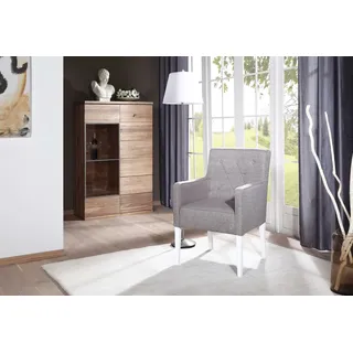 Stuhl Set Gruppe Sitz Polster Garnitur Sessel Design Lehn Stühle 10x Komplett - Grau