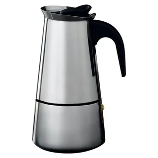 Espressokocher aus hochwertigem Edelstahl, Induktionsgeeignet 450 ml - Silber
