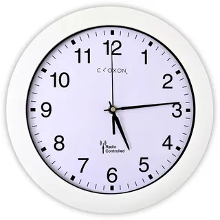 cloxon Funkwanduhr 30 cm 30 weiß