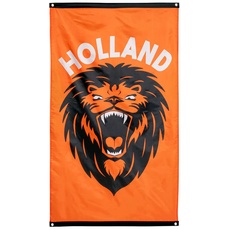 Boland 61875 - Fahne Holland, Brüllender Löwe, 90 x 150 cm, Flagge, Hängedekoration, Girlande, Mottoparty, Geburtstag, EM, WM, Fanartikel