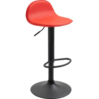 CLP Barhocker Lana V2 Kunstleder drehbar und stufenlos verstellbar schwarz Gestell Farbe schwarz - Schwarz