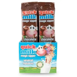 Quick Milk Trinkhalme Halme 100 Stück Schokoladengeschmack