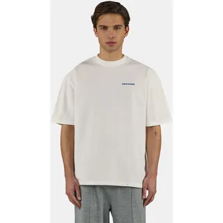 T-Shirt PEGADOR "Bovec Oversized Tee", Herren, Gr. M, washed warm weiß, Single Jersey, Obermaterial: 100% Baumwolle, bedruckt, oversize normal, Rundhals, Shirts T-Shirt, Baumwolle, oversize