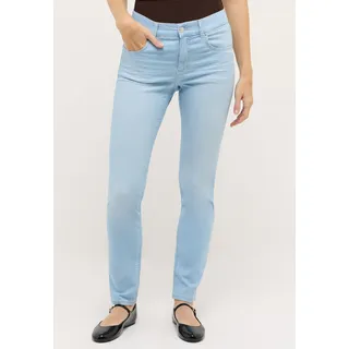 Straight-Jeans ANGELS "CICI", Damen, Gr. 42, Länge 28, blau (bleach blau), Web, Obermaterial: 89% Baumwolle, 8% Polyester, 3% Elasthan, slim fit normal, Jeans Straight-Jeans, in Slim Fit-Passform