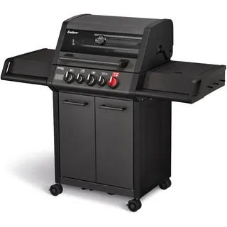 Enders® Gasgrill MONROE PRO 3 SIK TURBO SHADOW, 3-Edelstahlbrenner, Seitenkocher, Infrarot-Backburner, Sichtfenster, HEAT RANGETM, SWITCH GRIDTM, 800 °C TURBO ZONETM, SIMPLE CLEANTM, #8381