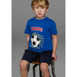 KIDSWORLD T-Shirt "Fußball-Print: TOOOR" Kurzarm, Basic-Passform, mit Statements/Sprüchen, royalblau