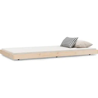 vidaXL Massivholzbett ohne Matratze 80x200 cm Kiefernholz - Braun