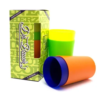 Dr. Bauer's Dr. Bauer ́s Zahnputzbecher, Mundspülbecher für Kinder und Erwachsene Packung mit 4 Becher