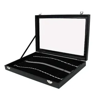 Schmuckkasten Schaukasten für lange Ketten Armbänder Halsketten Glasdeckel