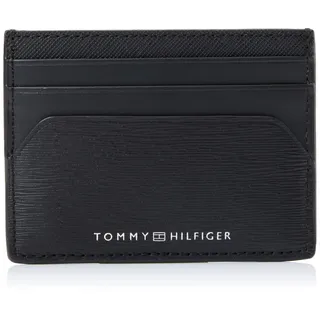 Tommy Hilfiger Men TH PLAQUE CC HOLDER, Black, One Size