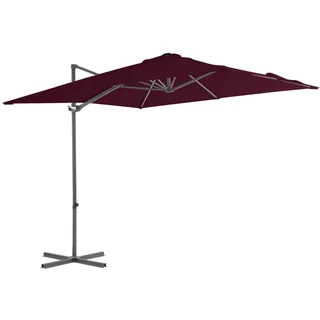 vidaXL Ampelschirm 250 x 250 cm Bordeauxrot