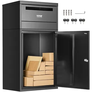Vevor Paketbriefkasten 500x325x909 mm Schwarz