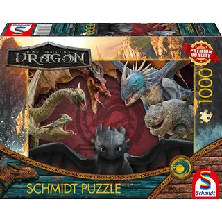 Schmidt Spiele 58581 Drachenzähmen leicht gemacht, Dragons are Real, 1000 Teile Puzzle