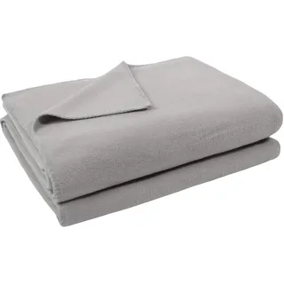 Zoeppritz Soft-Fleece Decke 220 x 240 cm light grey mel.