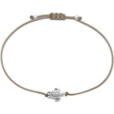 Selfmade Jewelry Armband Damen Schildkröte Handgemachtes Makramee-Armbändchen Größenverstellbar Inkl. Geschenk-Verpackung