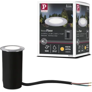 Paulmann Außenleuchte Edelstahl 10,4 cm IP67 2W inkl. 1x2 Watt warmweiß