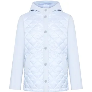 Wolljacke BETTY BARCLAY "Wolljacke mit Kapuze", Damen, Gr. 48, bunt (ether blau melange), Obermaterial: 100% Polyester PES., Jacken Wolljacke