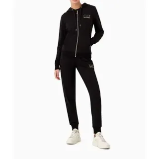 EA7 für Damen. 8NTV51_TJ9RZ Trainingsanzug Evolution schwarz (XS), Lässig, Polyester, Langarm