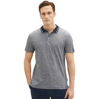 TOM TAILOR Herren 1036437 Poloshirt mit Streifen, 31989-Navy Stonington Blue Stripes, L
