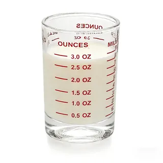 BCnmviku Messbecher Shotglas mit Skala, Messbecher klein 90ml Espresso Schnapsgläser Cocktail Shot Glas für Flüssigkeiten/TrockenstoffeSchnapsgläser Gina Shot (Rot)