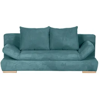 home24 Schlafsofa , Türkis , Textil , Buche , massiv , Füllung: Schaumstoff , 200x75x92 cm , Liegefunktion, Rücken echt , Baby & Kindermöbel, Kinder- & Jugendzimmer, Schlafsofas