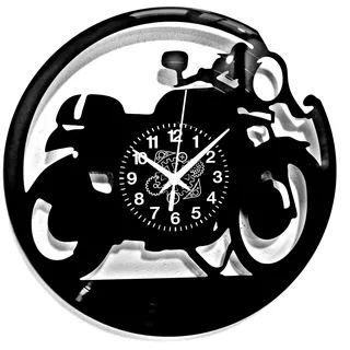 Instant Karma Clocks | Motorrad Design für Biker | Geräuschlosem Quarzwerk | Geschenkidee für Garage, Wohnzimmer, Hobbyraum