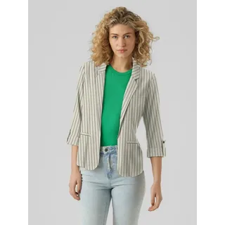 Vero Moda Kurzblazer VMJESMILO 3/4 LOOSE BLAZER WVN NOOS mit Leinen beige S (36)