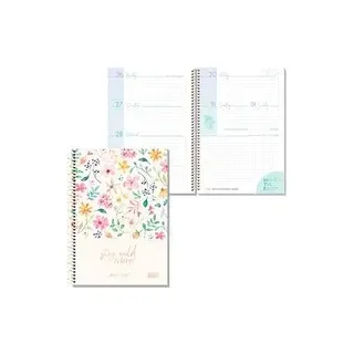 Häfft® Verlag Schülerkalender College-Timer Wild Blossoms August 2026 - Juli 2027 beige, 1 St.