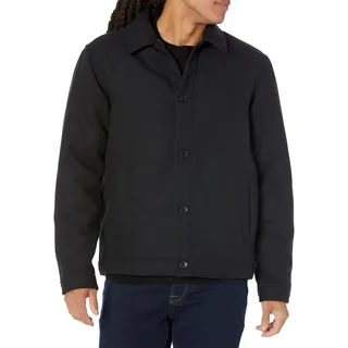 Amazon Essentials Herren Bomberjacke aus Wollmischung (erhältlich in Big & Tall), Schwarz, XL