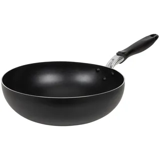 Wok RESTO KITCHENWARE "Antares, Bratpfanne antihaftbeschichtet und spülmaschinenfest", schwarz, H:9cm L:51,5cm Ø:30cm, Pfannen, Wok, Induktion, für alle Herdarten geeignet