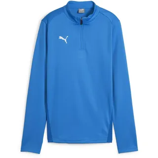Puma teamGOAL Training 1/4 Zip Top Electric Blue Lemonade/White XS
