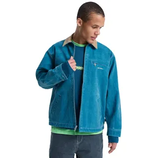 Outdoorjacke QUIKSILVER "Shaper Pad", Herren, Gr. S, schwarz denim, Obermaterial: 100% Walkfrottier;, Jacken Outdoorjacke
