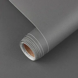 Arthome Grau Matt 60cmx5m Klebefolie Möbel, Abziehen und Aufkleben Selbstklebende Tapete dekorative Vinyl möbelfolie für Küche Schränke Möbel Tische Wand Modern DIY Wandverkleidung