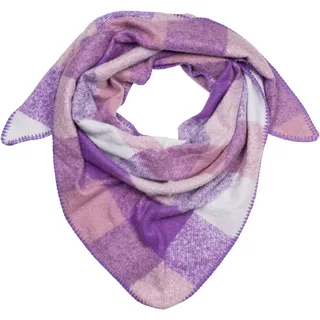 styleBREAKER XXL-Schal "Web Dreiecktuch Kariert" 1 Stk., flieder, mauve, weiß