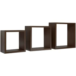 KUBISCHER 3ER SET WANDREGAL FARBE WENGE MOD. INCUBO