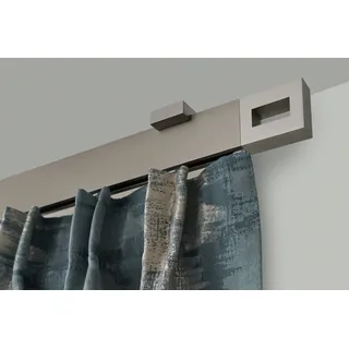 GARESA Vorhangstange FLAT 1-läufig Ø 16 mm 100 cm Silber