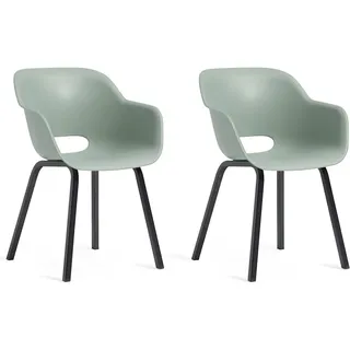 KETER Noa Gartenstuhl 59,5 x 68,5 x 41 cm vintage-grün 2 St.