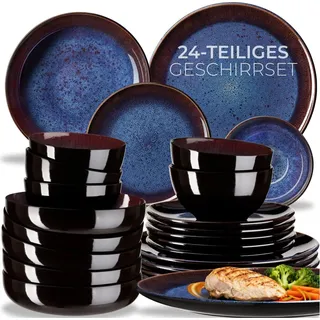 Tafelservice Mare für 6 Personen, handgefertigt ineinander stapelbar