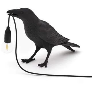 CYGGL Vogellampe Tischlampe Spiel Raven/Applikationen, Design Raben-Vogel Nordic LED Tischleuchte Mordern Art Deco Tischlampen Nacht Dekor Für Wohnzimmer-Dekoration Raven,Table lamp Black