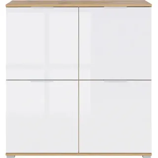 Black Red White Kommode Kohl KOM4D - Wotan-Eiche / weißer Glanz - Weiß